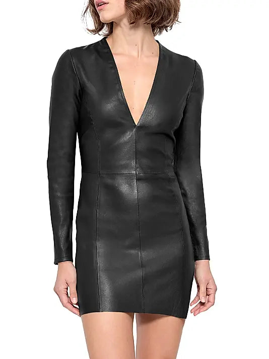 Demeter Stretch Leather Dress