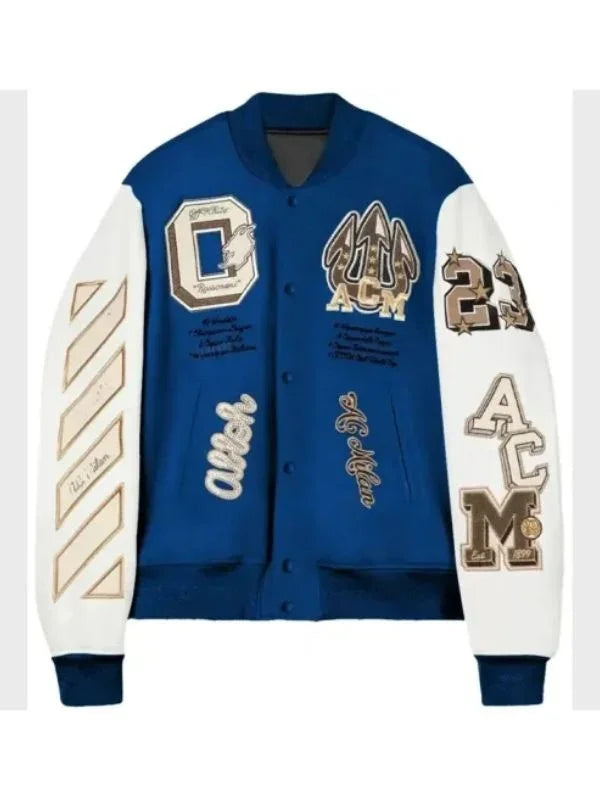AC Milan Blue & White Varsity Jacket