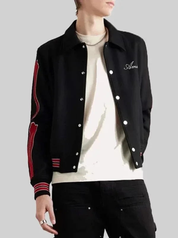 AMIRI Bones Twill Varsity Jacket