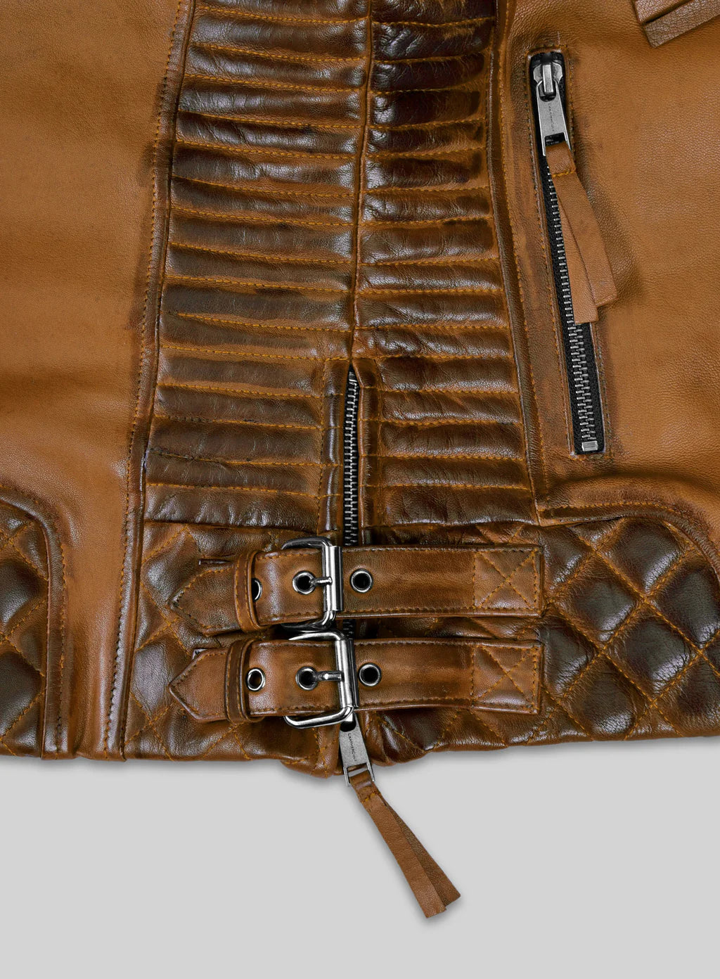 Charlotte Burnt Mustard Leather Jacket