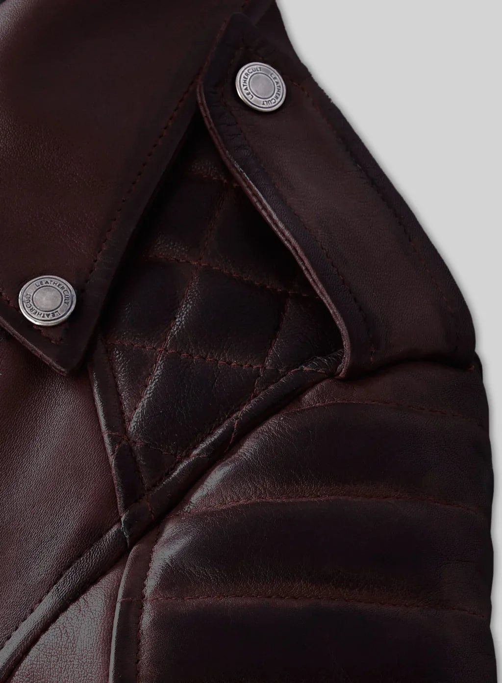 Charlotte Burnt Wine Leather Jacket