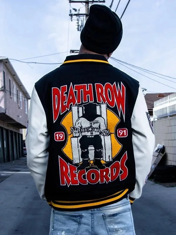 Death Row Records Patched Bomber Jacket