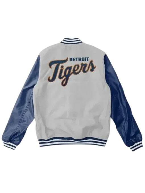 Detroit Tigers Letterman Blue And Grey Jacket