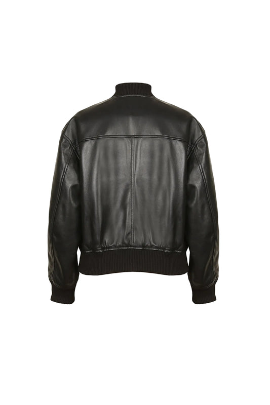 Diesel leather bomber jacket