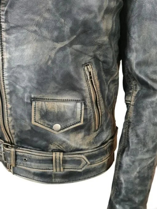 Distressed Biker Jacket