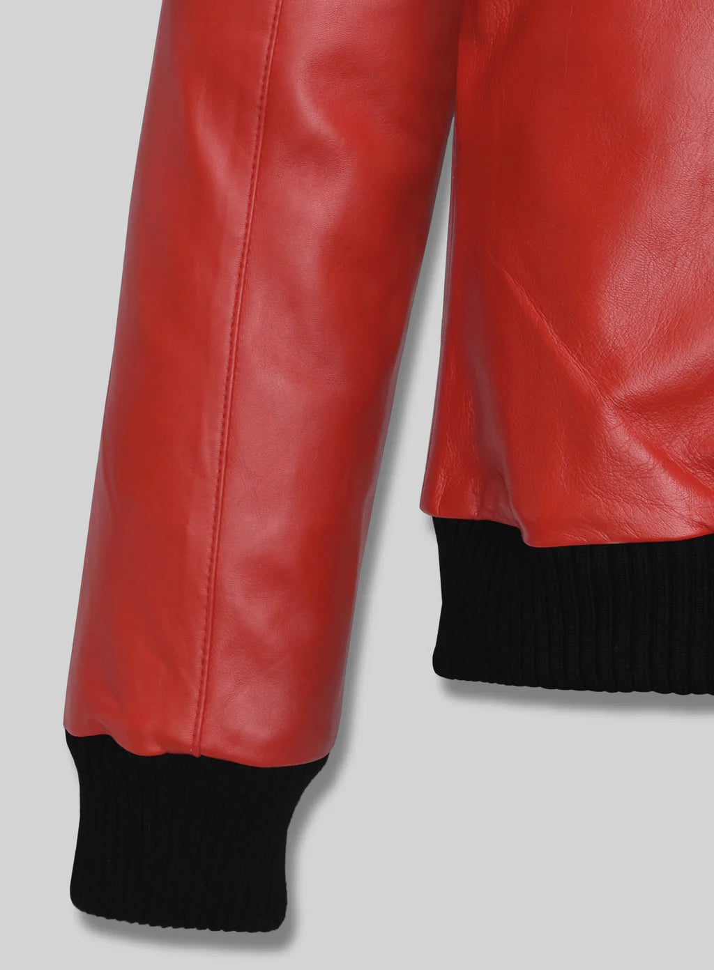 Fashionable Women's Red Bomber Motorcycle Jacket