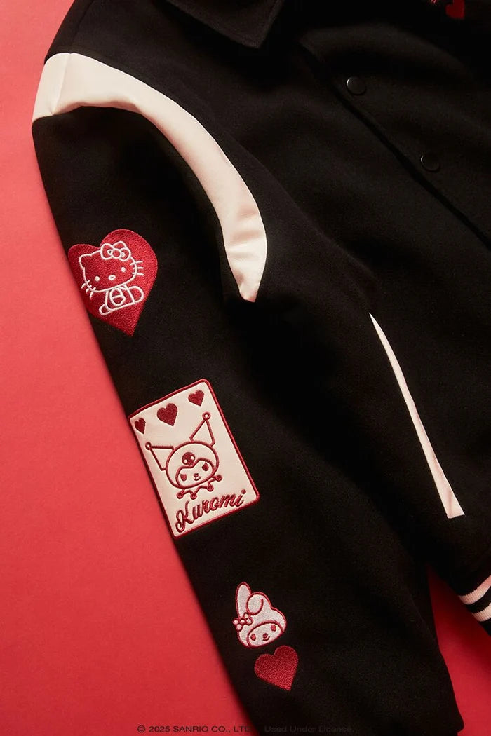 Hello Kitty Black Varsity Jacket