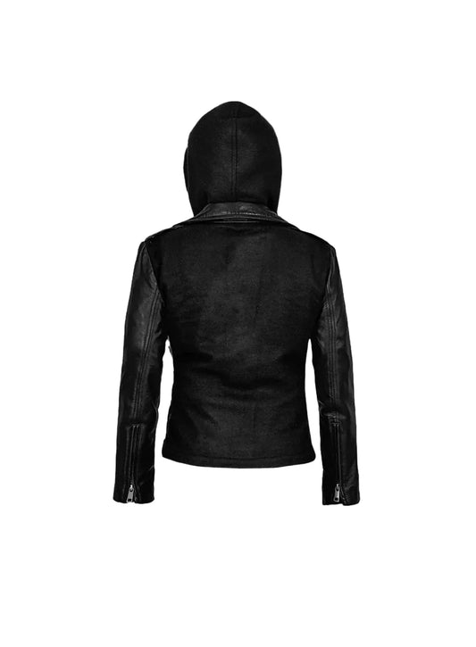 Hooded Flight Leather Jacket