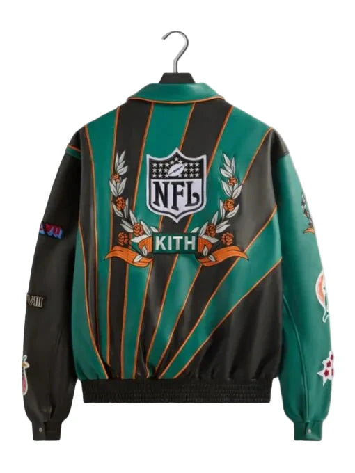 Kith x Jeff Hamilton NFL Dolphins Varsity Jacket