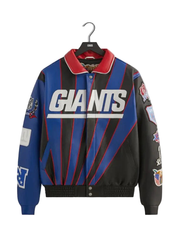 Kith x Jeff Hamilton NFL Giants Varsity Jacket