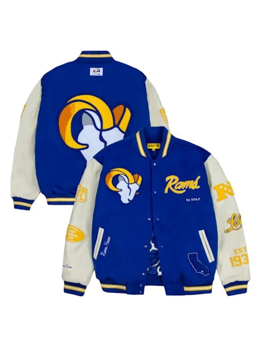 Los Angeles GOLF WANG Rams House Varsity Jacket