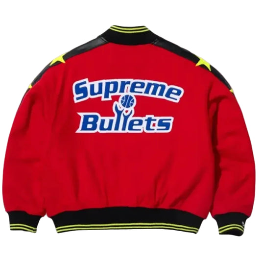 Mitchell & Ness x Supreme Bullets Red Jacket