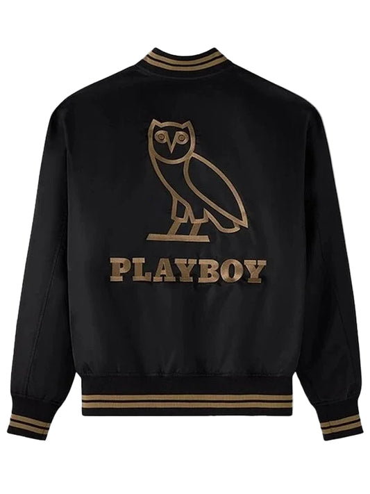 OVO Playboy Satin Varsity Jacket