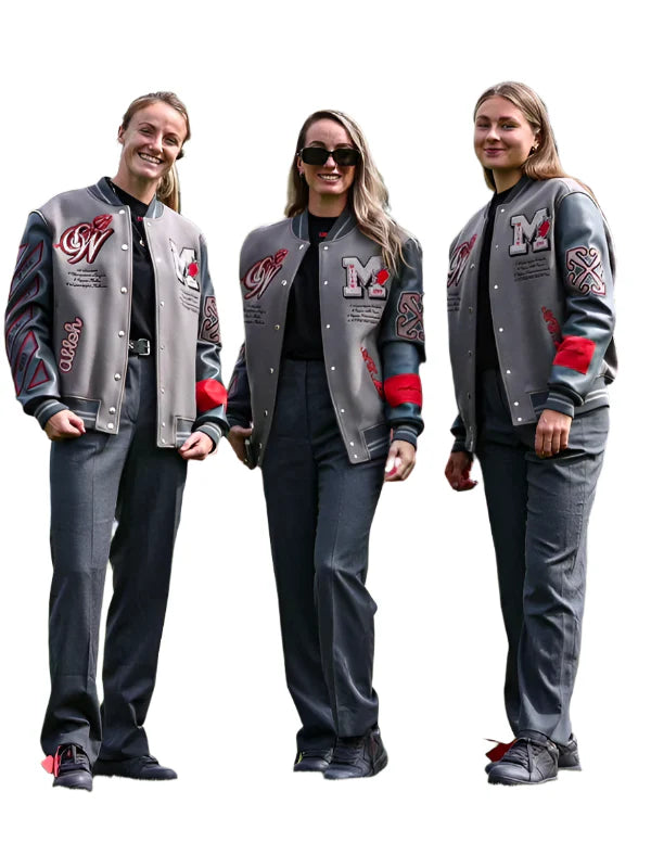 Ac Milan Grey Varsity Jacket