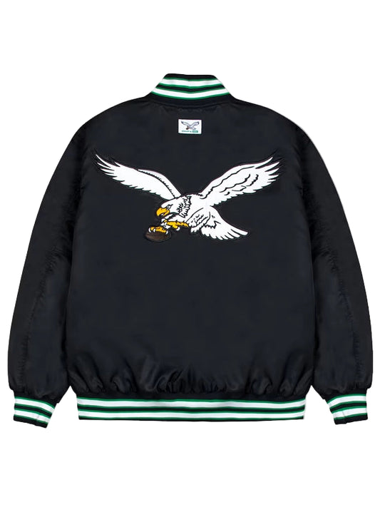 Philadelphia Eagles GOLF WANG Satin Bomber Jacket
