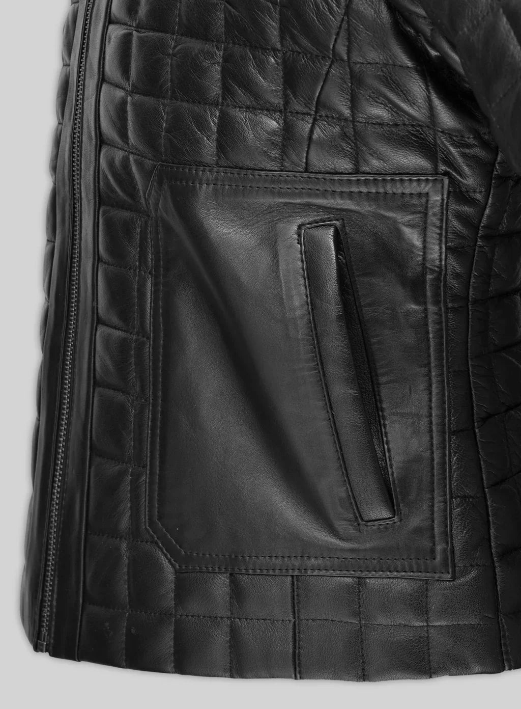 Quilted Biker Leather Jacket Women