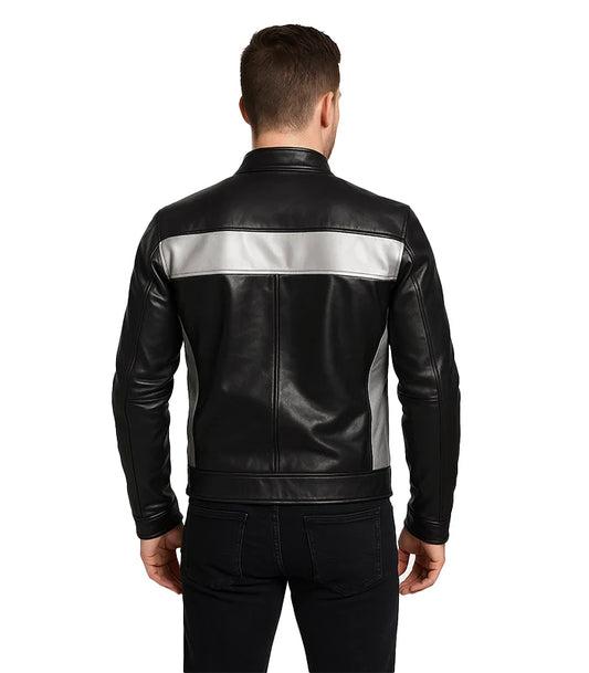 black biker jacket