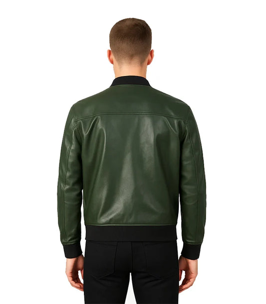 Green bomber jacket