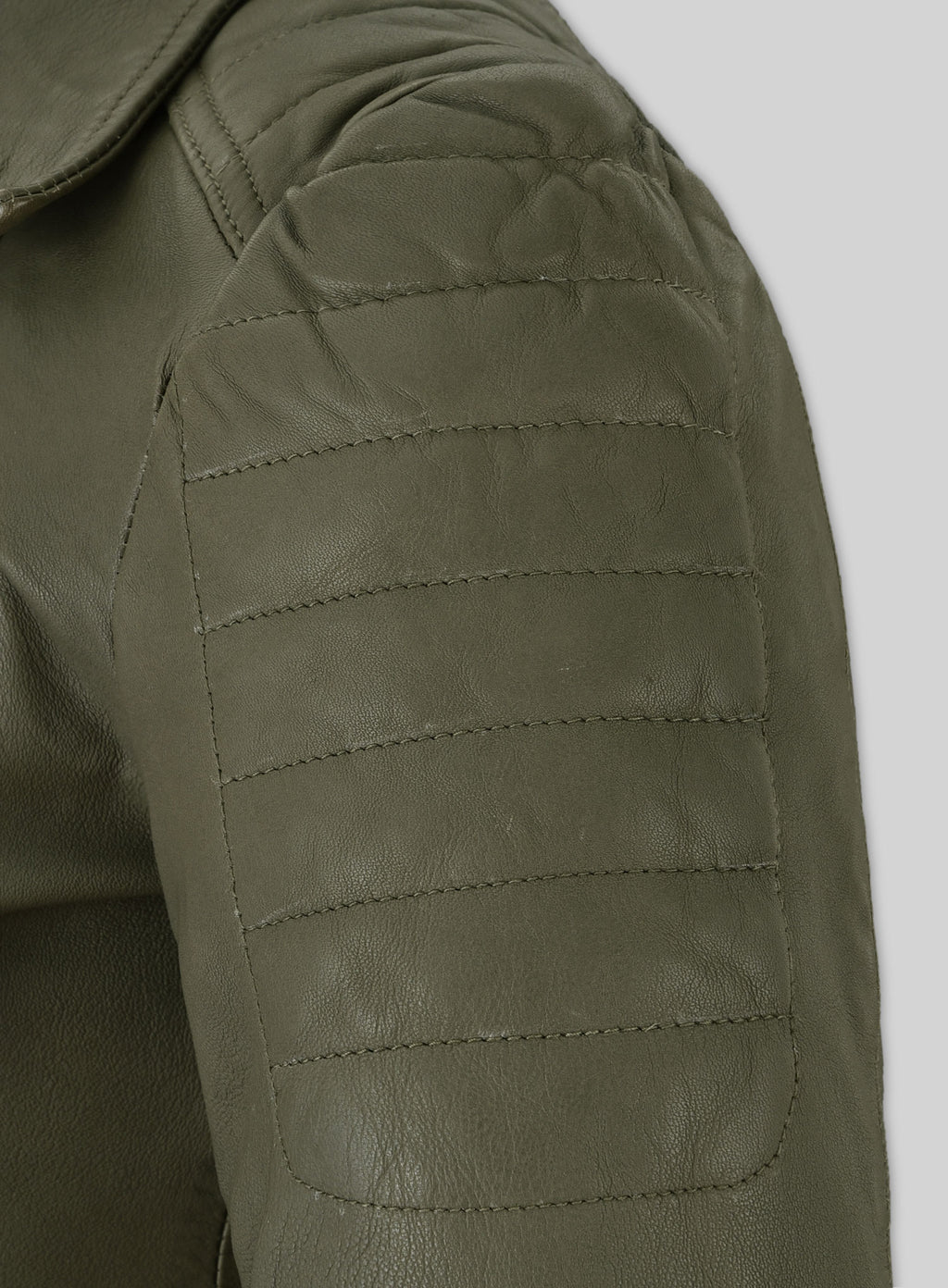 Stylish Olive Green Biker Jacket for Women