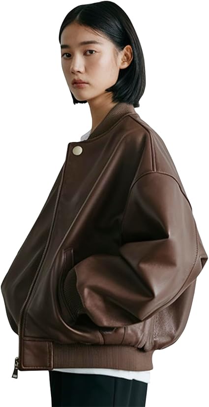 Trendy Women's Oversized Leather Jackets