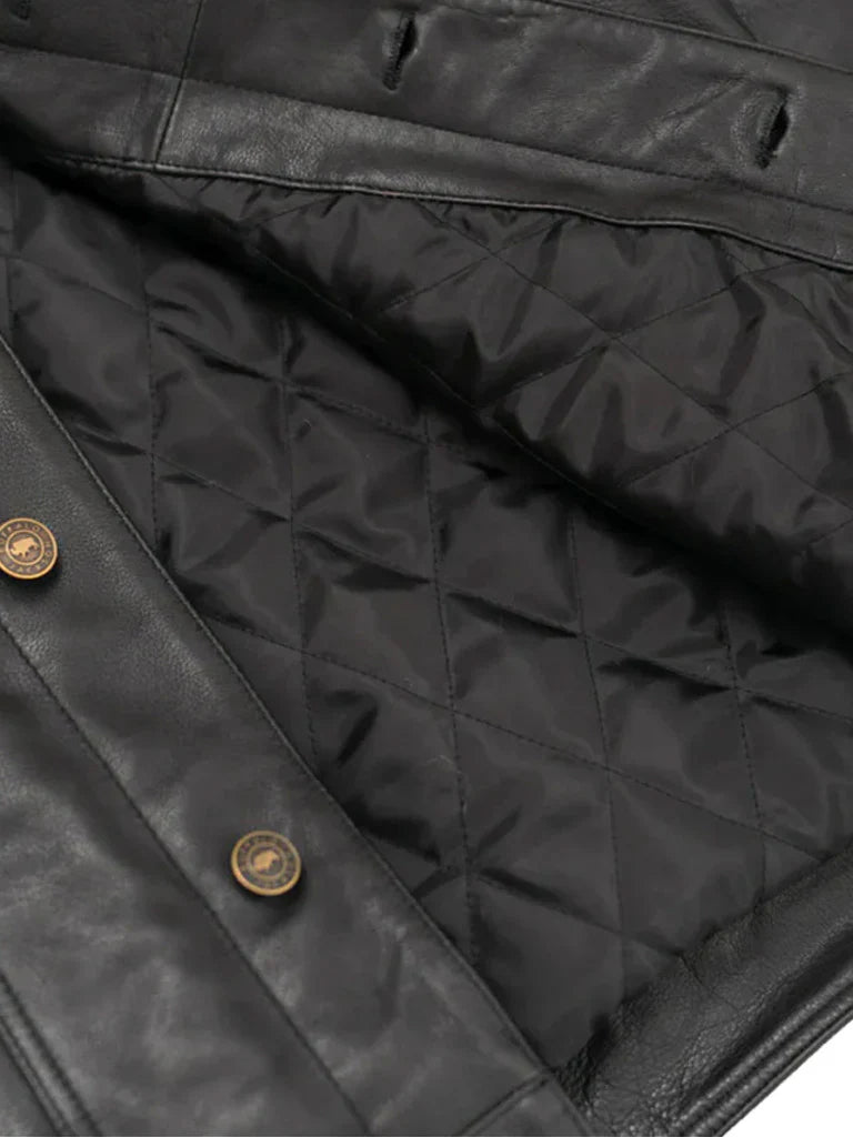 Trucker Style Leather Jacket