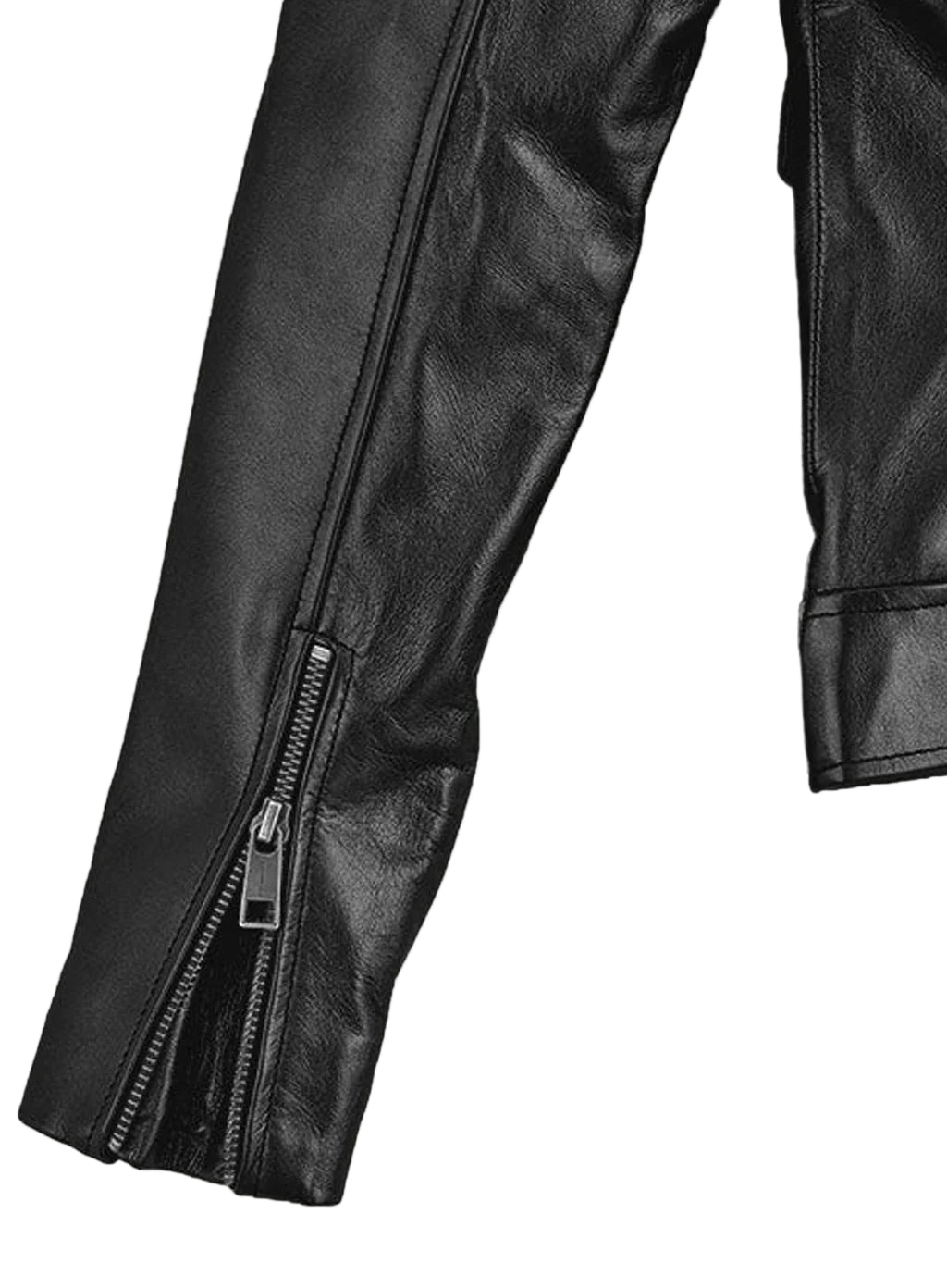 Women's Biker Leather Jacket with Multiple Pockets