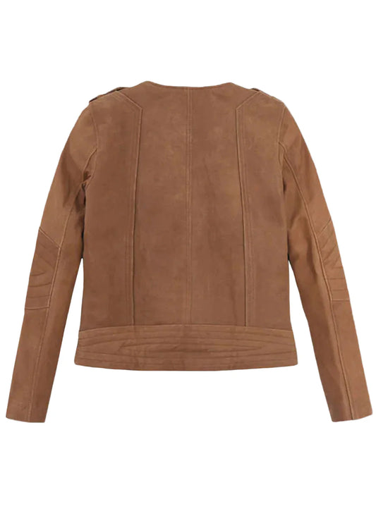 Women's Stylish Suede Biker Jacket