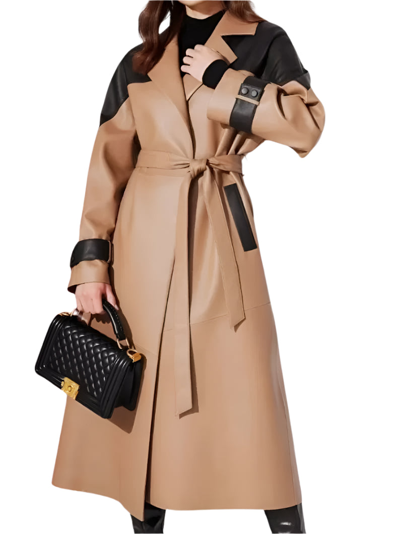 women leather coat