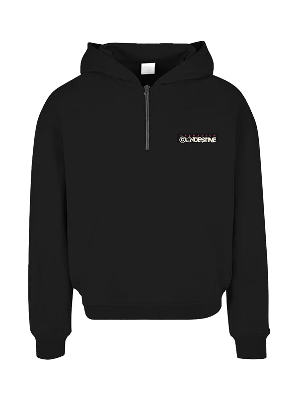 Clandestine Masked Custom Hoodie Black Stealth Street Style Pullover