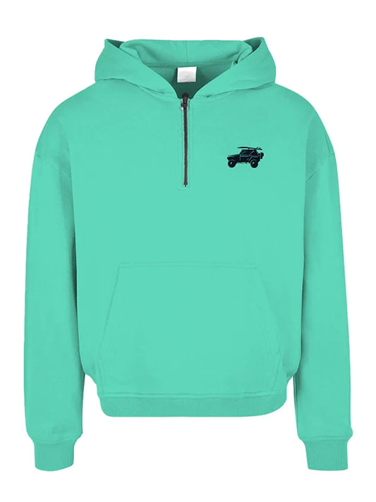 Enjoy Every Sunset Hoodie Teal Beach Graphic Pullover