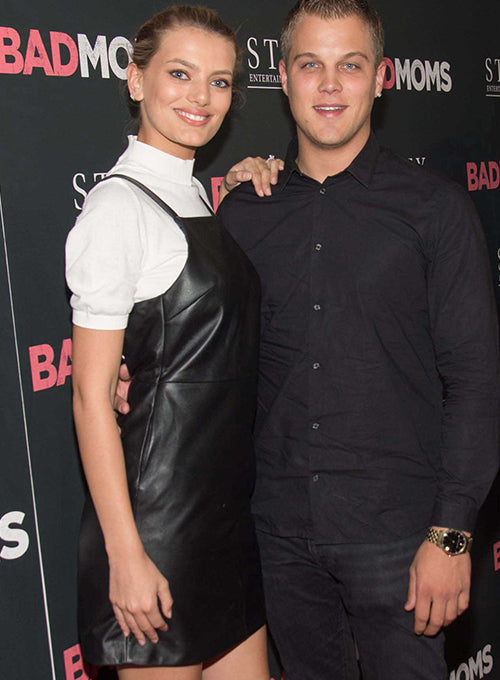 women's Black Leather Dress