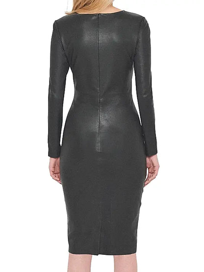 Mrs. Smith Stretch Leather Dress