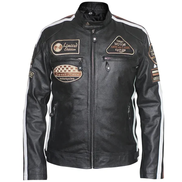 American Classic Urban Motors Black Leather Jacket