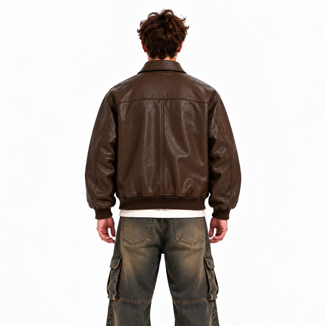 Axezee Dreams Brown Varsity Jacket