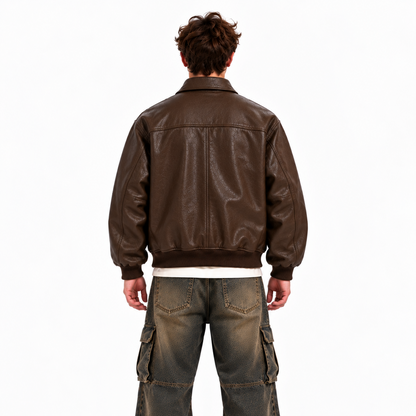 Axezee Dreams Brown Varsity Jacket