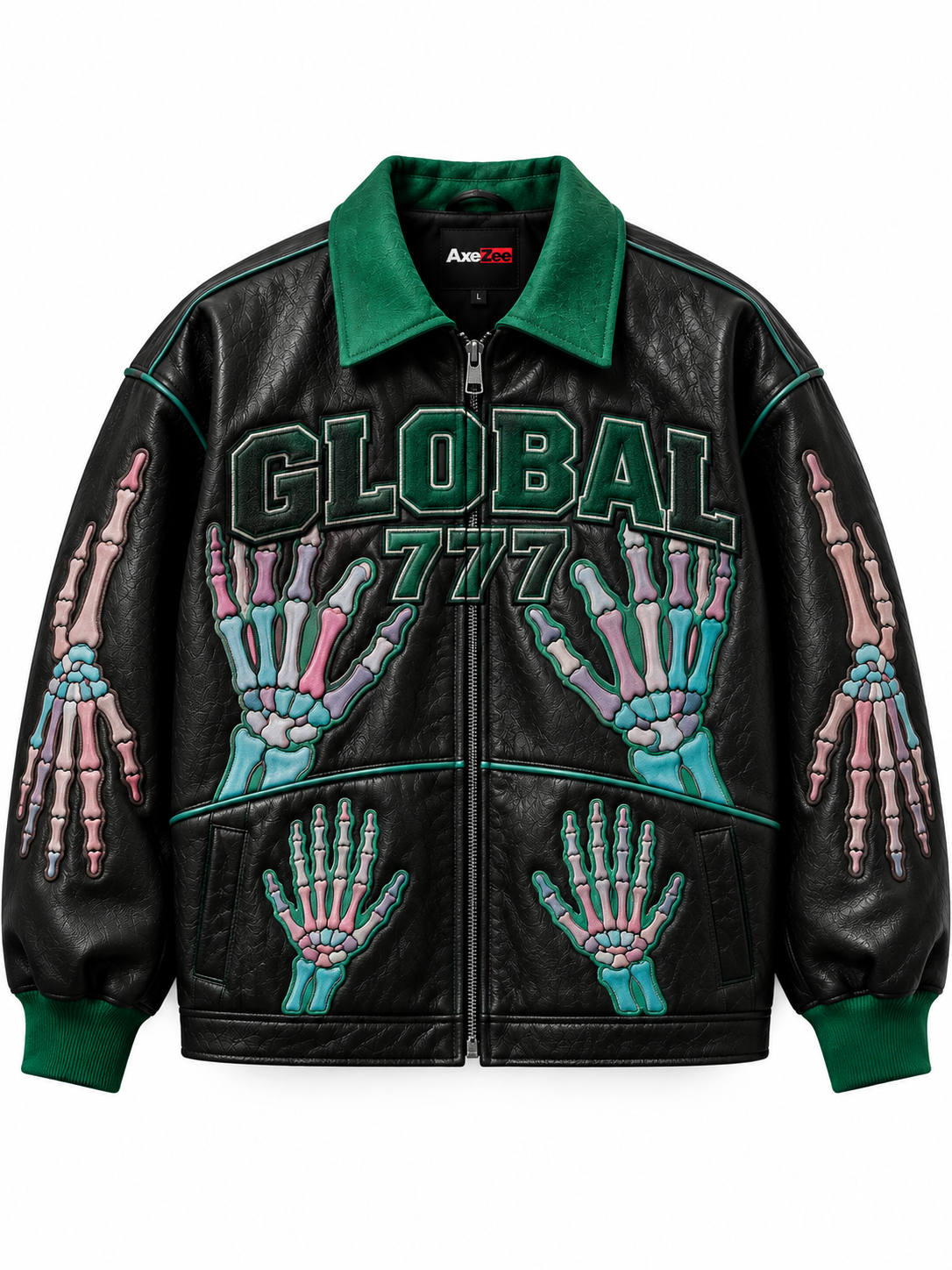 Axezee Skeleton Global 777 Varsity Jacket