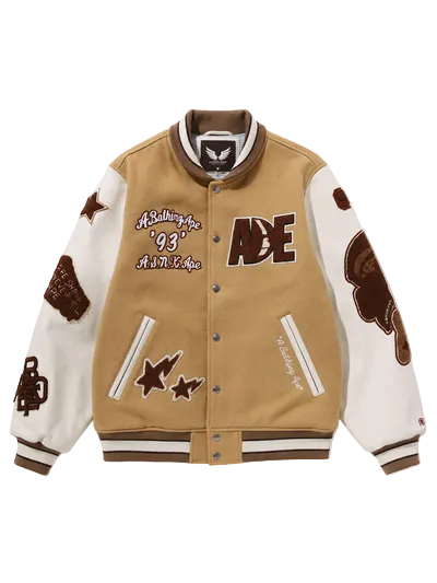 Multi Motif Bape Varsity Jacket