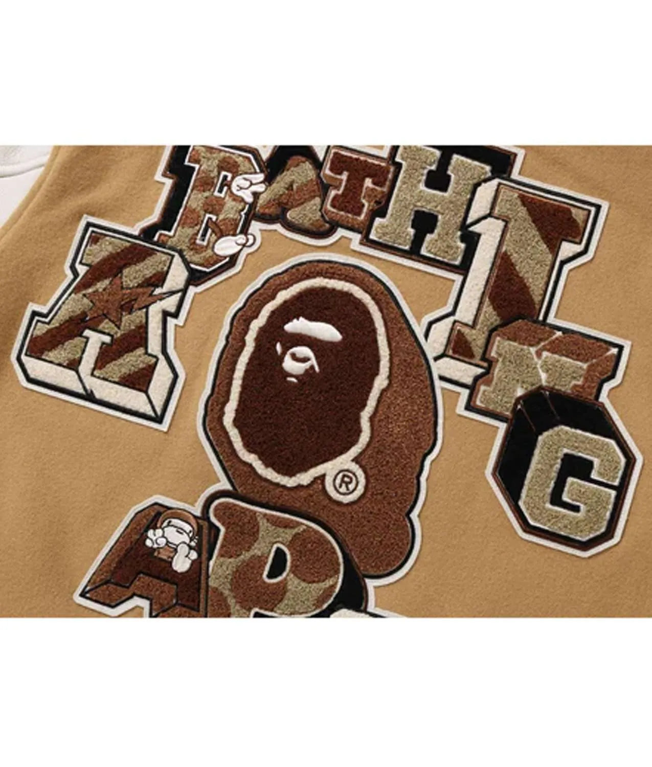 Bape Multi Motif Varsity Jacket