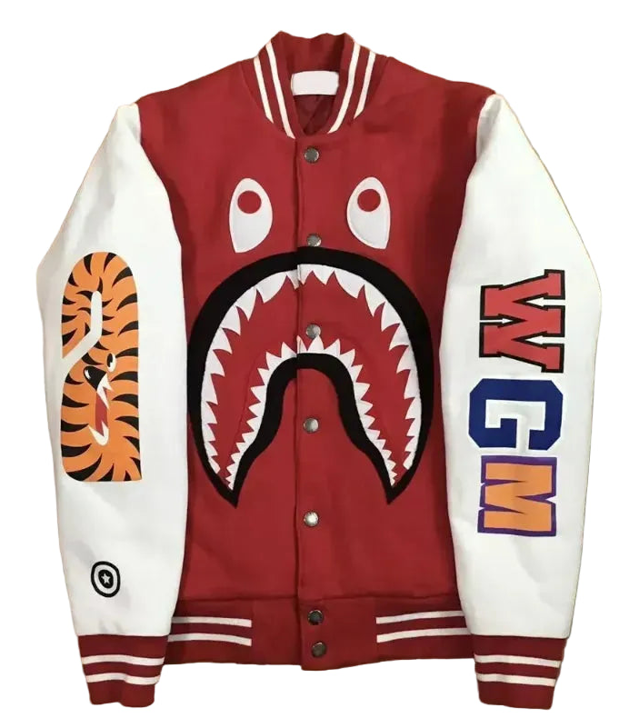 Bape Shark Sweat Varsity Jacket