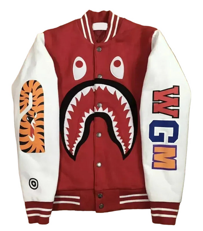 Bape Shark Sweat Varsity Jacket
