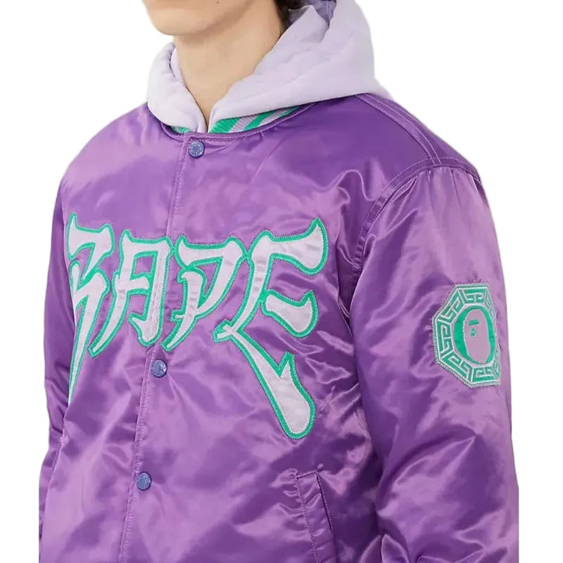 Bape X A Bathing Ape Purple Jacket