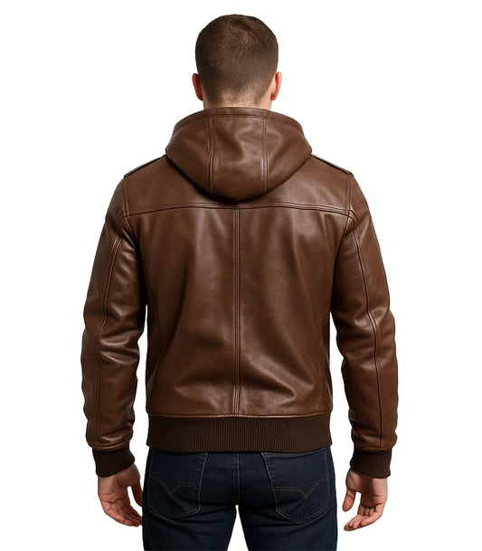 Brown bomber jacket 