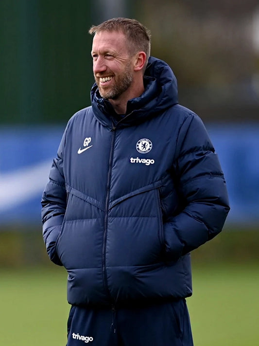 Chelsea FC Hooded Blue Puffer Jacket