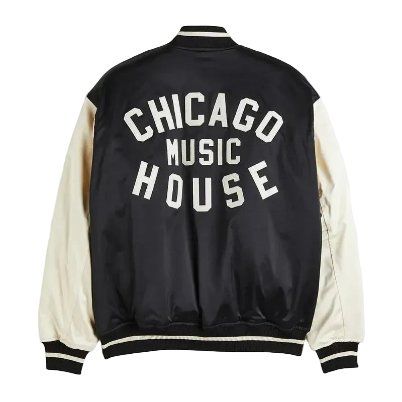 Chicago House Baseball Black Varsity Jacket