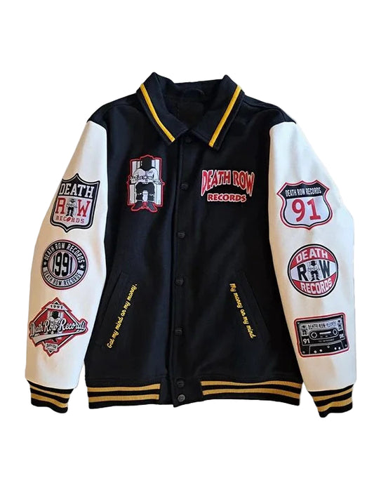 Death Row Records Patched Bomber Jacket