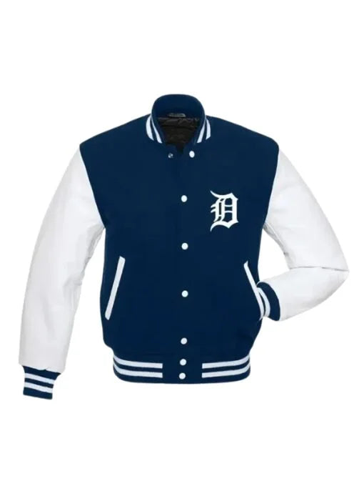 Detroit Tigers MLB Letterman Blue & White Jacket