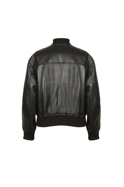 Diesel leather bomber jacket