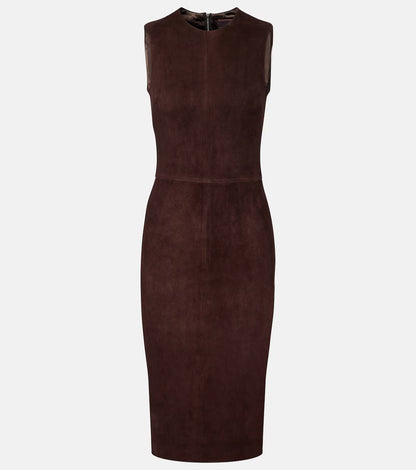 Eva Brown Suede Minidress