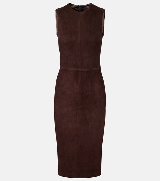 Eva Brown Suede Minidress