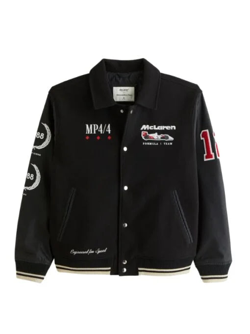 F1 Mclaren Black Bomber Jacket